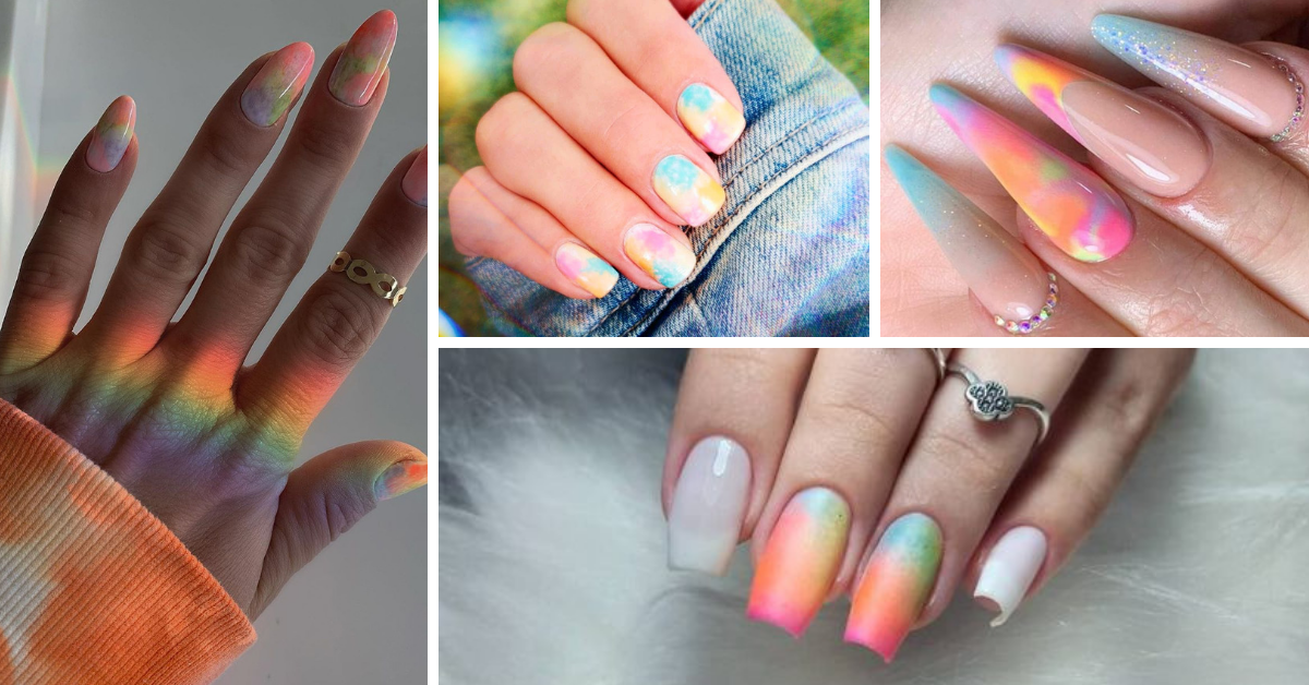 tie dye nails