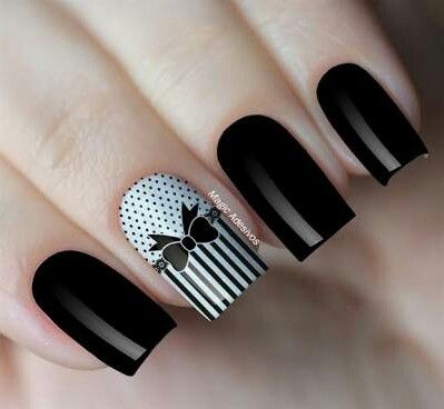 tie nail black