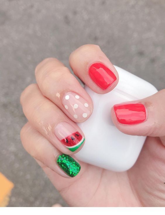 watermelon nails ideas 2