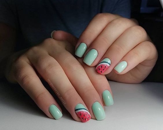 watermelon nails ideas 3