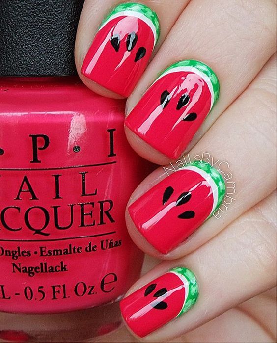 watermelon nails ideas 6