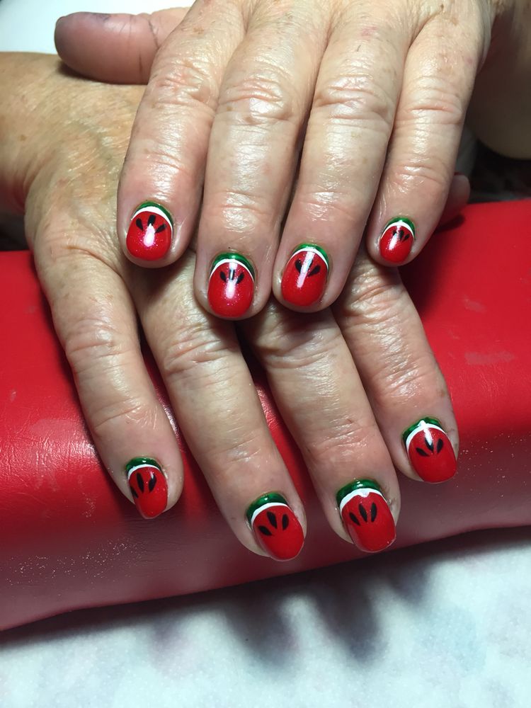 watermelon nails ideas 7