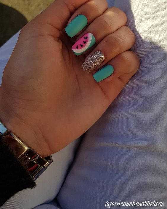 watermelon nails ideas